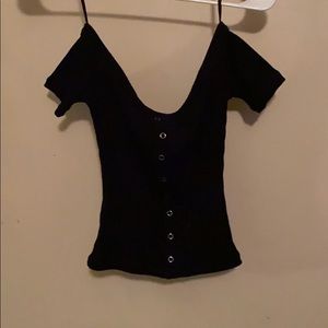 Black crop top